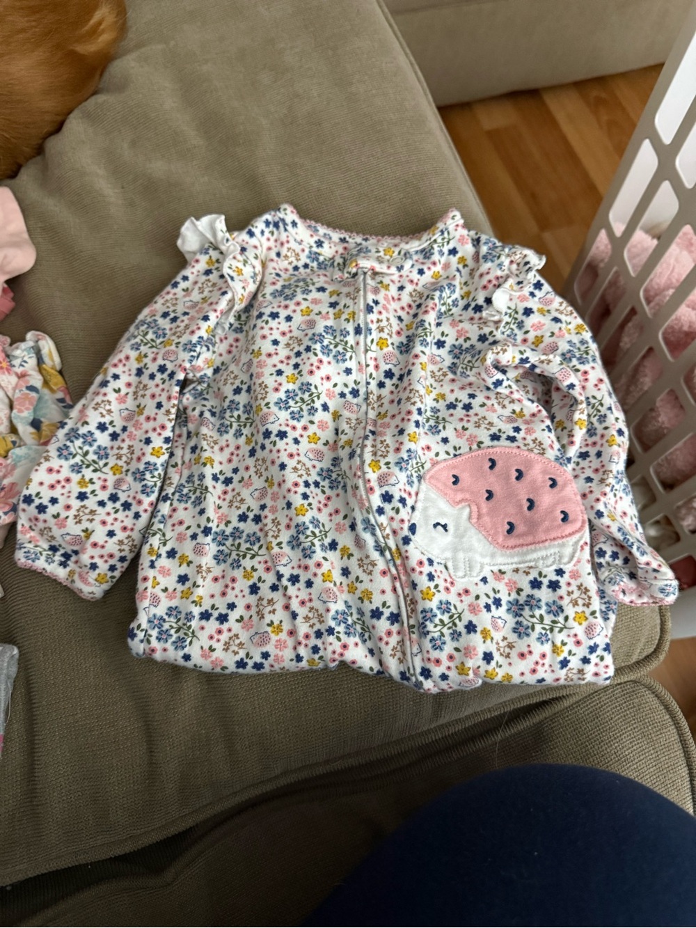 Baby hedgehog Zip-Up sleeper